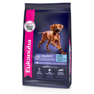 Eukanuba Puppy Large корм для Щенков Крупных пород (Птица)